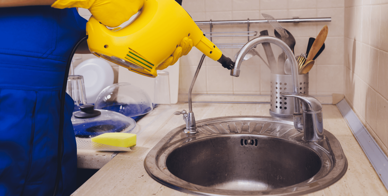 How to remove build up Limescale on black taps from leaks