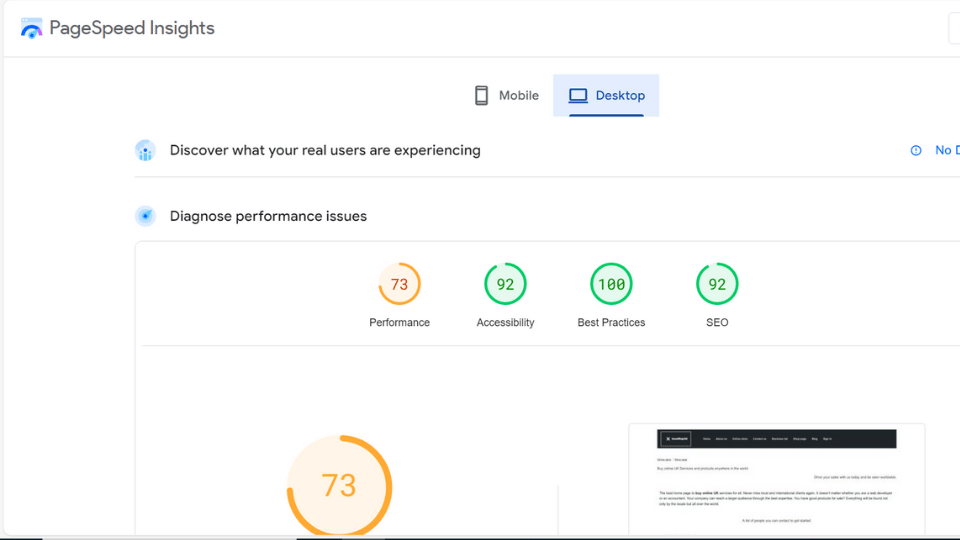 PageSpeed Insights SEO tool to diagnose web pages