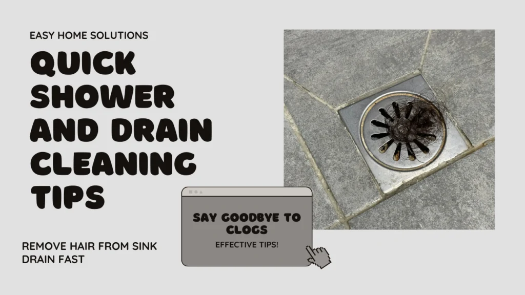 How to clean shower drain and removing hair from sink drain